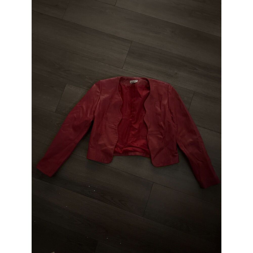 Red Leather Shell Jacket